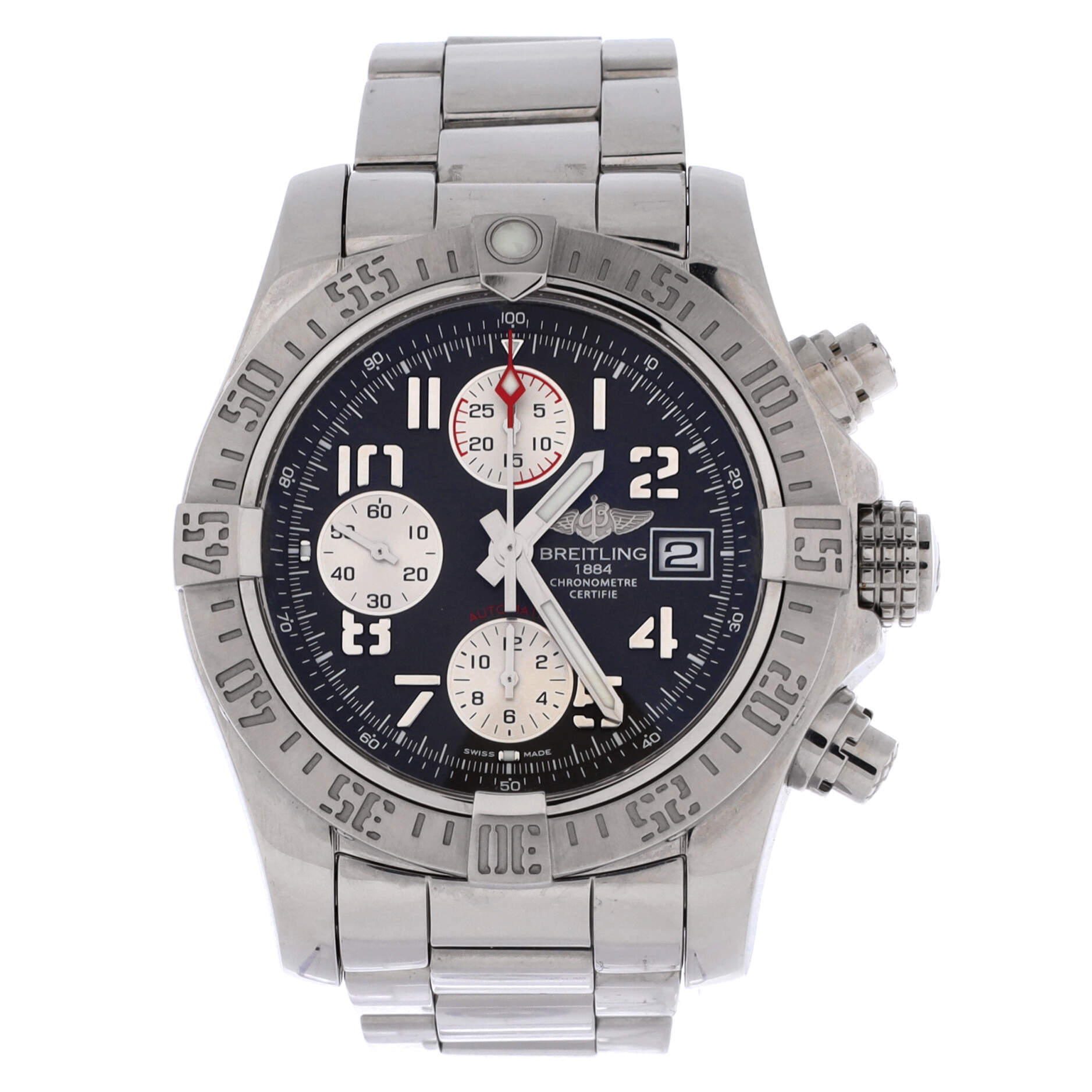 Breitling 43 Avenger Ii Chronograph Automatic Watch Stainless Steel